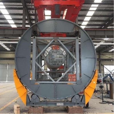 أوتوماتيكية كبيرة الدوار رولات ISO خزان الدوار 20ft 40ft تبادل ISO خزان حاوية دورة آلة